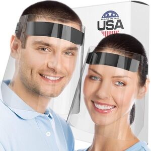 NWB! Velcro Adjustable Face Shields Mask Set of 2